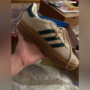 Adidas Gazelle Bold cream white/green W9